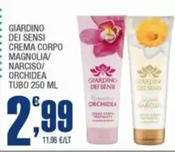 Splendidi e Splendenti Giardino dei sensi crema corpo magnolia/orchidea offerta