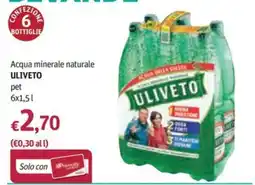 Futura Supermercati Acqua minerale naturale Uliveto offerta