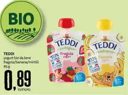 PRO7 Supermercati Teddi yogurt bio da bere fragola/banana/mirtilli offerta