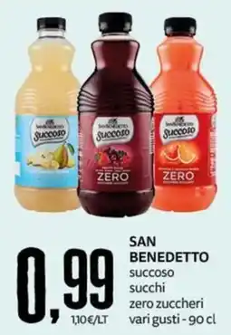 PRO7 Supermercati San Benedetto succoso succhi zero zuccheri offerta