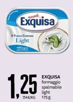 PRO7 Supermercati Exquisa formaggio spalmabile light offerta
