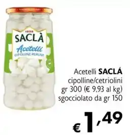 Eurospesa Acetelli SACLÀ cipolline/cetriolini offerta