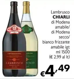 Eurospesa Lambrusco Chiarli offerta