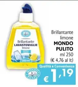 Eurospesa Brillantante lavastoviglie limone Mondo Pulito offerta