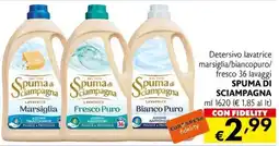Eurospesa Detersivo lavatrice Spuma di Sciampagna offerta