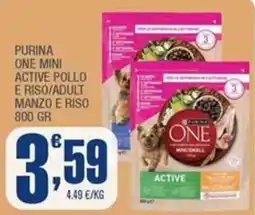 Splendidi e Splendenti Purina One Mini Active Pollo e Riso/Adult Manzo e Riso offerta