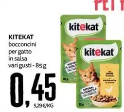 PRO7 Supermercati Kitekat bocconcini per gatto in salsa offerta