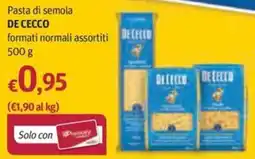 Futura Supermercati Pasta di semola De Cecco offerta