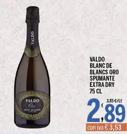 Gruppo Pascar Valdo Blanc de Blancs Oro Spumante Extra Dry offerta