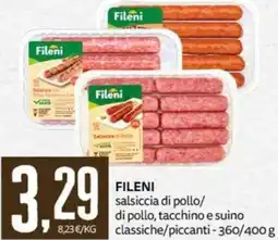 PRO7 Supermercati Fileni salsiccia di pollo offerta