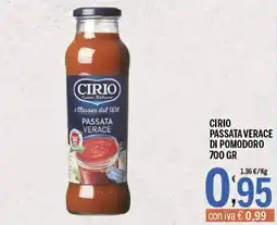 Gruppo Pascar Passata verace Cirio offerta