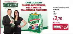Futura Supermercati Acqua minerale naturale Uliveto offerta