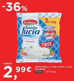 Poli Mozzarella Tris Santa Lucia Galbani offerta