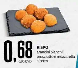 PRO7 Supermercati Rispo arancini bianchi prosciutto e mozzarella offerta