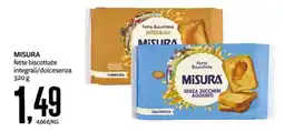 PRO7 Supermercati Fette biscottate dolcesenza Misura offerta