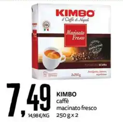 PRO7 Supermercati Kimbo caffè macinato fresco offerta