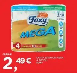 Poli Carta igienica mega 4 rotoli Foxy offerta