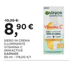 Poli Siero in crema illuminante vitamina c snikactive garnier offerta