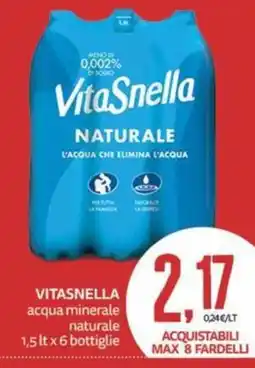 PRO7 Supermercati Vitasnella acqua minerale naturale offerta