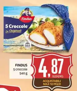 PRO7 Supermercati Findus 5 crocchette offerta
