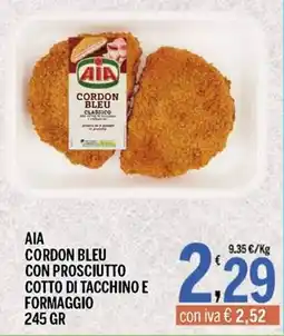 Gruppo Pascar AIA Cordon Bleu con prosciutto cotto di tacchino e formaggio offerta
