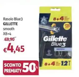 Futura Supermercati Rasoio Blue3 Gillette smooth offerta