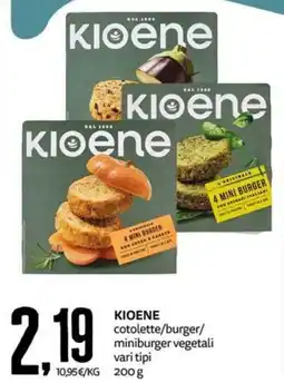 PRO7 Supermercati Kioene cotolette/burger/miniburger vegetali offerta