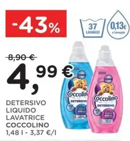 Poli Detersivo liquido lavatrice Coccolino offerta
