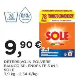 Poli Detersivo in polvere bianco splendente 3 in 1 Sole offerta