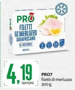 PRO7 Supermercati PRO7 filetti di merluzzo offerta