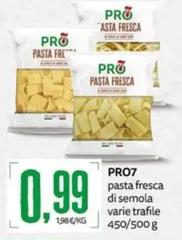 PRO7 Supermercati PRO7 pasta fresca di semola offerta