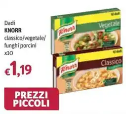 Futura Supermercati Dadi KNORR classico/vegetale/funghi porcini offerta