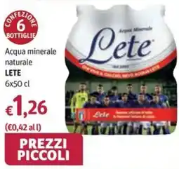 Futura Supermercati Acqua minerale naturale Lete offerta