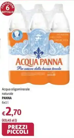 Futura Supermercati Acqua oligominerale naturale Panna offerta