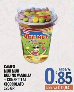 Gruppo Pascar Cameo Muu Muu Budino Vaniglia + Confetti al Cioccolato offerta