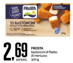 PRO7 Supermercati Frosta bastoncini di filetto di merluzzo offerta