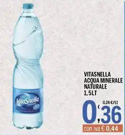 Gruppo Pascar VitaSnella acqua minerale naturale offerta