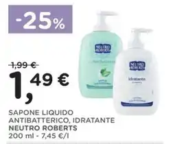 Poli Sapone liquido antibatterico, idratante Neutro Roberts offerta