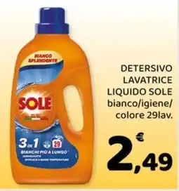 Conad Margherita Detersivo lavatrice liquido Sole bianco/igiene/colore offerta