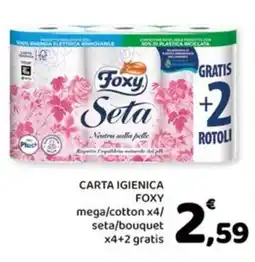 Conad Margherita Carta igienica Foxy seta/bouquet offerta