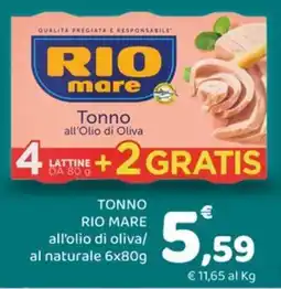 Conad Margherita Tonno Rio Mare all'olio di oliva offerta