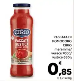 Conad Margherita Passata rustica Cirio offerta