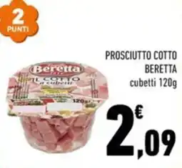 Conad Margherita Prosciutto cotto Beretta cubetti offerta