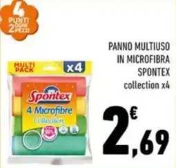 Conad Margherita Panno multiuso in microfibra Spontex collection offerta