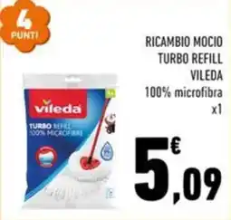 Conad Margherita Ricambio Mocio Turbo Refill Vileda offerta