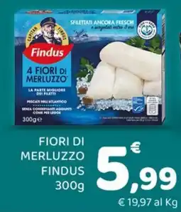 Conad Margherita Fiori di merluzzo Findus offerta