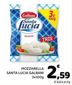 Conad Margherita Mozzarella Santa Lucia Galbani offerta