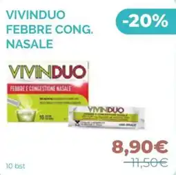 Linfa Farmacie Vivinduo febbre e congestione nasale offerta