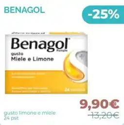 Linfa Farmacie Benagol gusto Miele e Limone offerta