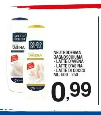 Neutroderma bagnoschiuma latte d'avena / latte d'asina / latte di coco